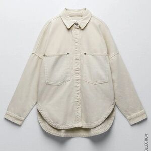 ZARA  Jade Denim Pocket Overshirt